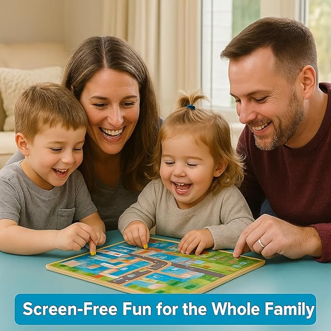 Magnetic Montessori Toys for 3 Year Old - Magnet Board for Kids, Magnetic Maze for Kids Ages 3-5, Color and Number Maze, Puzzles for Toddlers, Magnet Mazes for Toddler, Learning Activity, Carnival