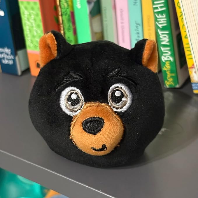 The Petting Zoo Black Bear Stuffed Animal Plushie, Gifts for Kids, Squishiez Wildlife Animal Squeeze Toy, Bear Panda Plush Toy, 3 inches