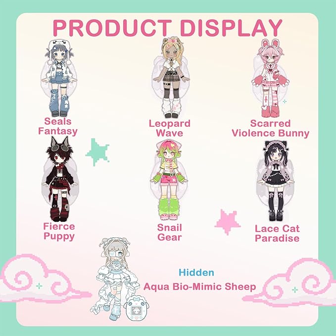 BEEMAI Electronic Pets Series Single Box (Contains 1 Figure), 1/12 BJD Blind Box Cute Figures Collectibles Birthday Gift