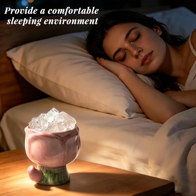 Tulip Crystal Stone Aroma Diffuser,Aromatherapy Diffuser for Home, Bathroom, Office, Home Decor,Perfect for Meditation Reflection Bedroom Decoration (No Essential Oils)