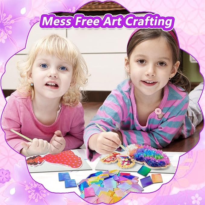 JRD&BS WINL DIY Princesses-Poke in Fun Art Kit for Kids Great Creative Activity for Kid Age 3 up Mess Free Art Set for 4-12 Year Old Craft Kit for Children Gifts for Girls&Boys (Princesses)
