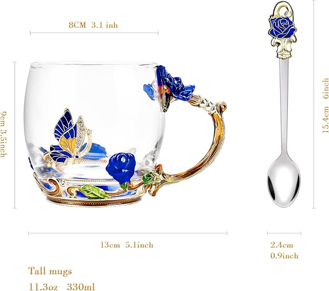 OEAGO Unique Gifts for Women Mom Coffee Mugs Gifts for Women Birthday Unique Blue Tea Cup Gifts for Women Who Have Everything Womens Gifts for Christmas