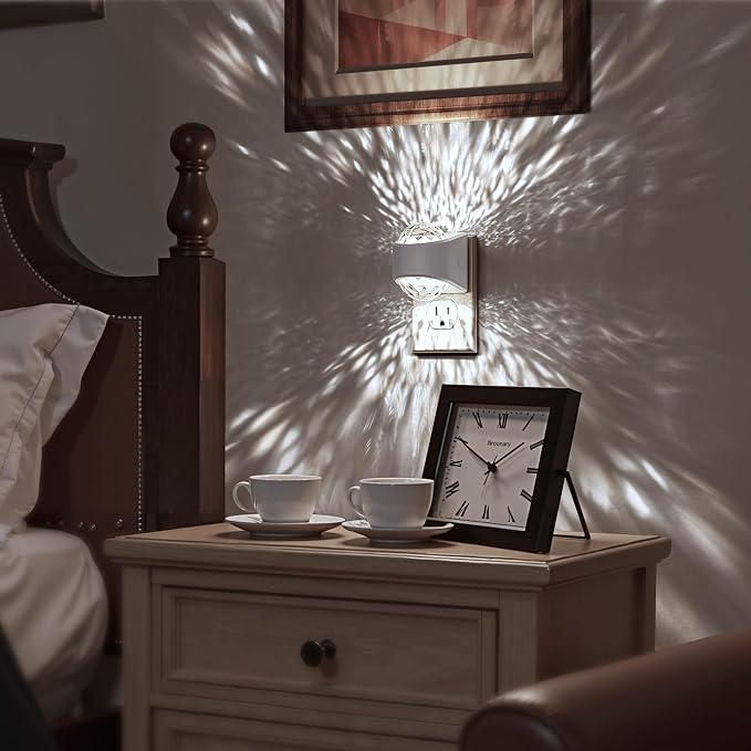 Night Lights Plug into Wall, Night Light Dimmable Brightness | LED Dusk to Dawn Sensor Nightlight for Bedroom, Nursery, Bathroom, Home Decor, Gaming Room, Daylight White 5000k