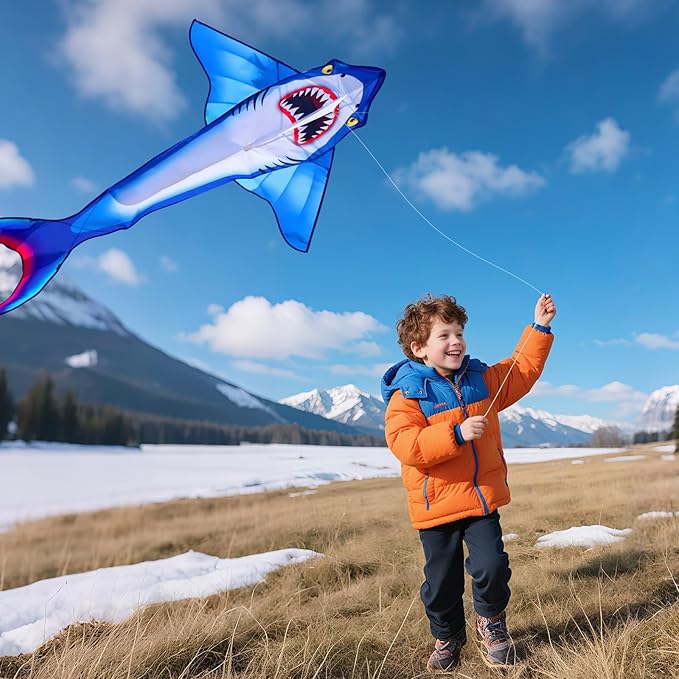 Xida Octopus Kite for Kids Ages 4-8, Professional Kites for Beginners and Adults, Easy to Fly Beach Kites for Boys and Girls, Long Colorful Tail with 200ft Line, Large Kite for Outdoor Family Games