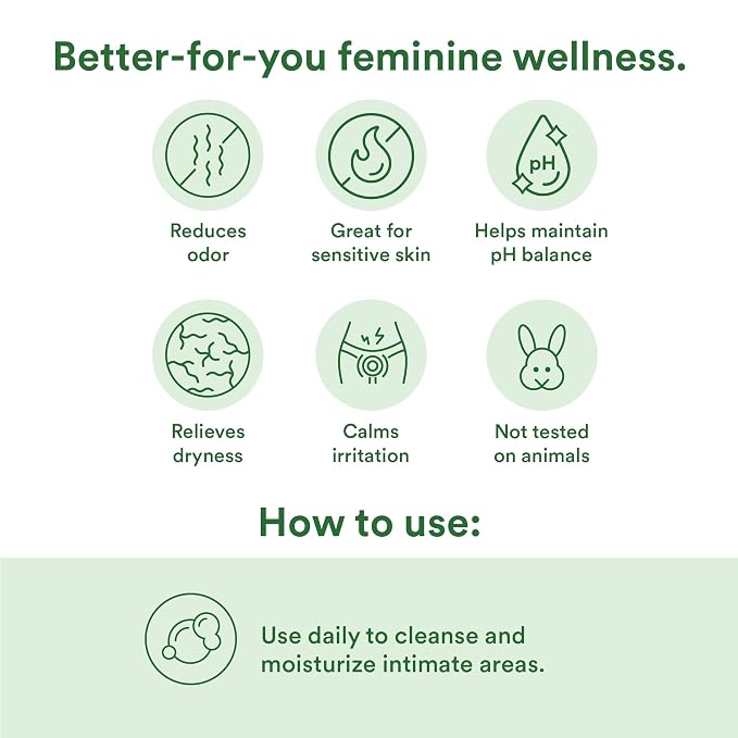 Good Clean Love Rebalance Moisturizing Feminine Wash, pH-Balanced, 6 Oz | Ph-Balanced Intimate Wash With Organic Aloe Vera & Natural Ingredients. Reduces Vaginal Dryness & Odor. Cedarwood