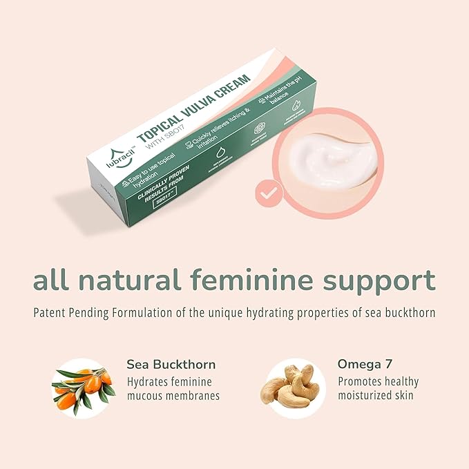 Lubracil Vulva Moisture Cream - Moisturizer for Women - 1.76 Fl Oz - 3 Pack | Lubracil vaginal cream soothes dryness, itching & irritation with sea buckthorn oil. Fast-absorbing & suitable for daily use