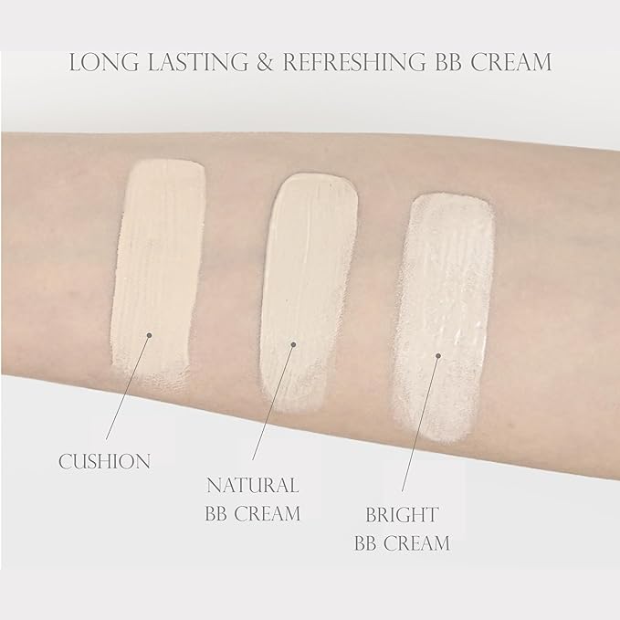 Blemish Balm, Korean BB Cream, Dewy Finish, Moisturizing Medium Flawless Coverage, Glowing Skin Tone, Glow & Dewy Makeup,1.41oz (BB Cream Bright Type)