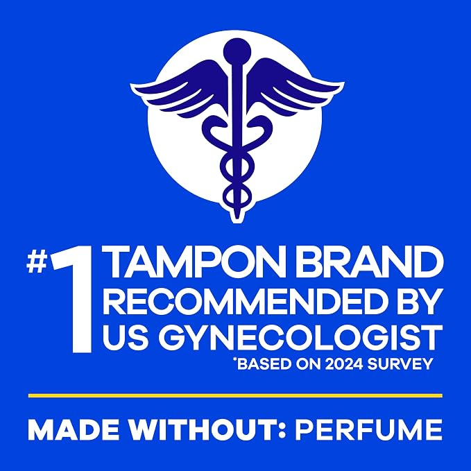 Tampax Cardboard Tampons for Women Super Absorbency, Anti-Slip Grip, LeakGuard Skirt, Unscented, 40 Count