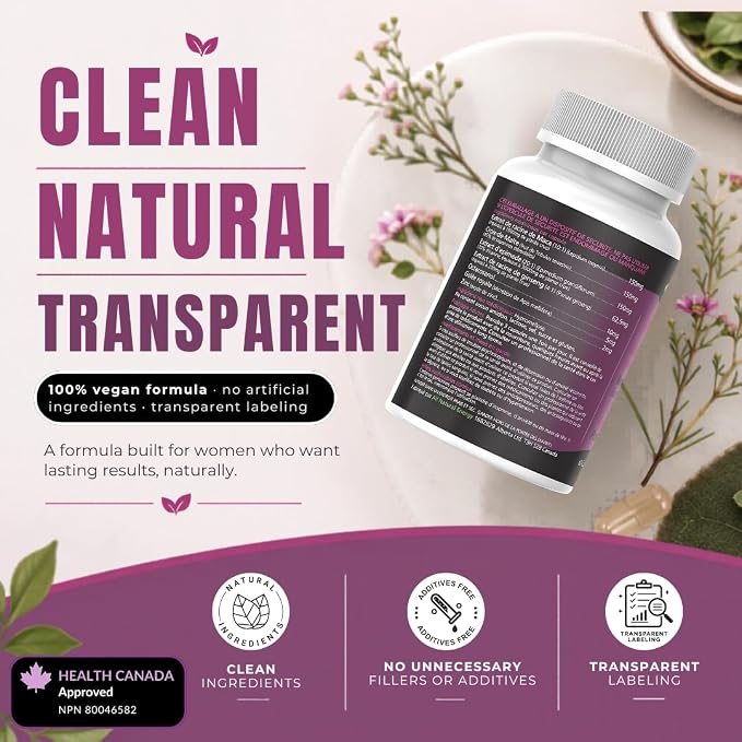 Horny Goat Weed for Women | 7-in-1 Hormone Balance with Maca Powder, Tribulus Terrestris, Red Ginseng & More | Third Party Tested Eurofins | Energy Stamina & Intimate Wellness | 60 Vegan Capsules