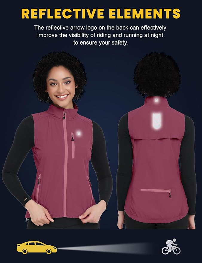 Little Donkey Andy Women's Lightweight Quick Dry Vest Windproof Summer Vest | Stretch Quick Dry Material, Windproof Breathable Vest, Cooling Effect Summer Outerwear, Running Cycling Golf Tennis Hiking