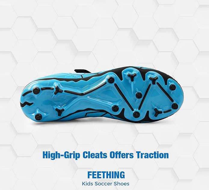 Kids Soccer Cleats for Boys Girls Soccer Shoes Firm Ground Youth Lightweight Athletic Training Football Cleats for Little/Big Kid