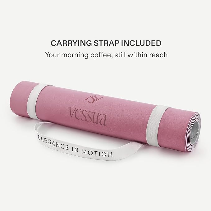 Premium Yoga Mat – Sweat-Activated Non-Slip PU Grip I Natural Rubber Base I 4mm for Yoga, Pilates & Workouts