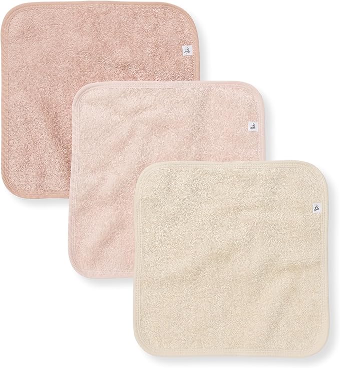 Burt's Bees Baby Washcloths for Infants, 100% Organic Cotton, Soft and Absorbent Knit Terry Face Towel, 9 x 9 in, 3-Pack