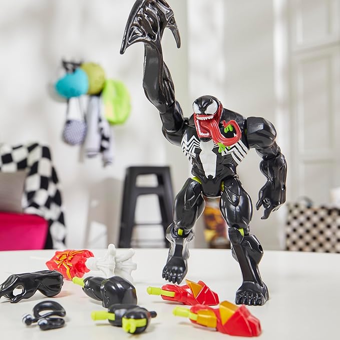 Spider-Man MixMashers Marvel Venom Custom Spider-Man Mix-and-Match Deluxe Action Figure & Accessories, 5-Inch-Scale (12 cm) Super Hero Toys for Kids Ages 4+