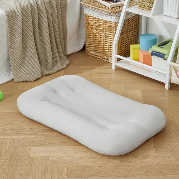 Baby Lounger for Infants Babies 0-12 Months, Bionic Organic Lounger, Soft Cotton Breathable Infant Floor Seats & Loungers for Newborn Baby Shower Gifts (Gray)
