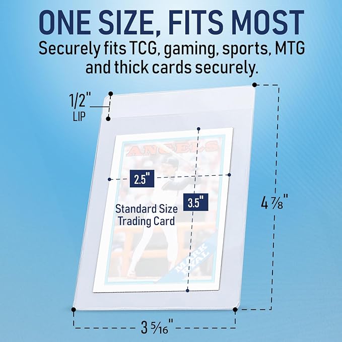 Semi Rigid Card Holder | PSA Graded Card Sleeves & Holder, PSA Cards Sleeves, Sports Saver SGC Slab Sleeve, #1 Hard Sleeve for Cards Grading Submission Approved for BGS, CSG, Clear TCG Protector.