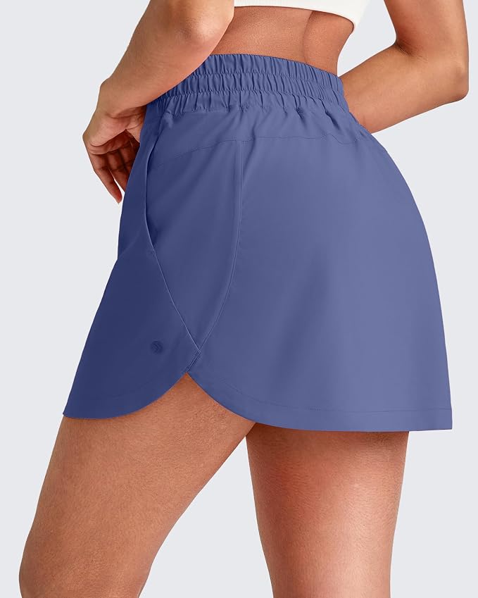 G4Free A Line Golf Skirts for Women 15'' Elastic High Waisted Tennis Skort | with 4 Pockets, Built-in Shorts, Dolphin Hems, Lightweight, Quick-dry, Breathable, Vibrant Colors, Athletic & Casual