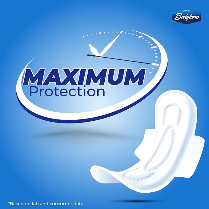Bodyform Maxi - Value Sanitary Napkins, Cushion Soft Always Comfortable and Ultra-Absorbent (Regular Wings, 48 Count (4 Packs of 12 Counts))