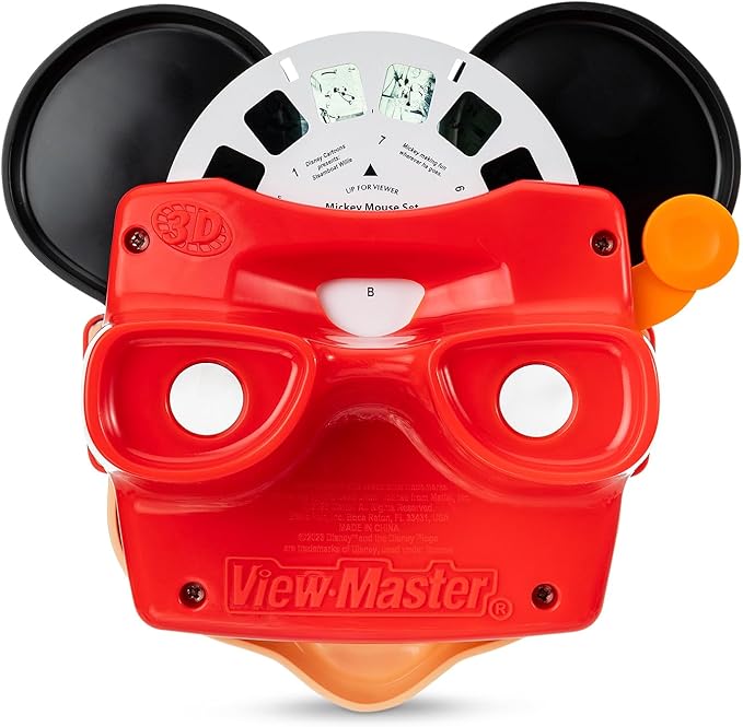 View-Master Mickey Mouse Deluxe Set, Disney 100 Edition - STEM, Retro, Fun Learning Toy for Kids and Adults, Toddlers, Ages 3+