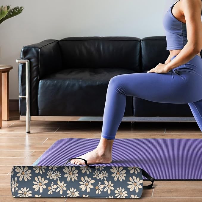 Yoga Mat Bag with Adjustable Shoulder Strap and Handle Zipper, 30in Wide x 6.3in Diameter for Yoga Mat Storage