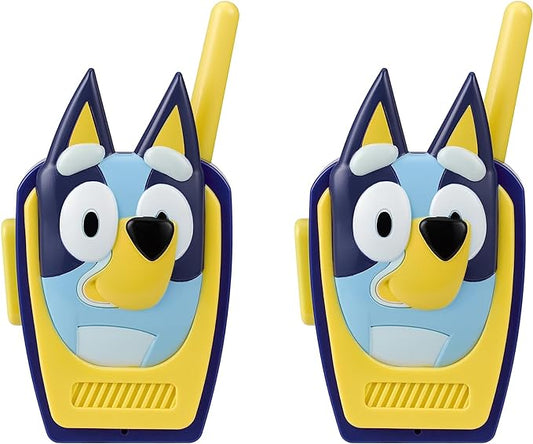 ekids Bluey Toy Walkie Talkies for Kids, Static Free Extended Range Indoor and Outdoor Toys, Bluey Toys for Toddlers