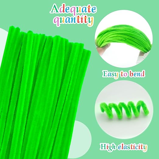 Fruit Green Pipe Cleaners Craft,Creative Craft Pipe Cleaners for Flower Making,Chenille Stems Crafting Pipe Cleaners Artificial Flowers,Craft Supplies for Home Festivals DIY,Christmas Decoration