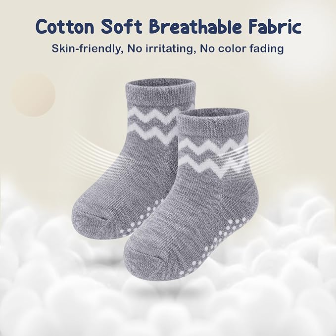 Mother's Choice Organic Cotton Baby Socks 6-12 Months Boys - 12 pairs Soft and Cozy Newborn Socks, Gentle Baby Gap Socks, Perfect Shower Gift, Infant Footwear for Everyday Comfort and Little Ones