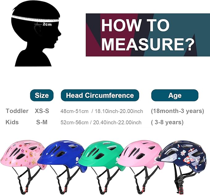 GLAF Baby Bike Helmet Toddler Helmets for 1 Year Old and up Infant Girls Boys Multi Sport Adjustable for Scooter Bicycle Skateboard Cycling