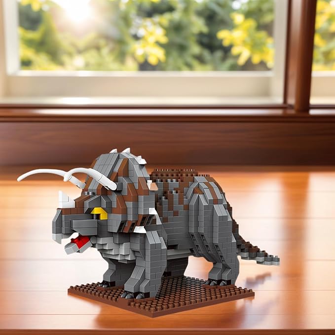 Dinosaur Micro Mini Building Block Sets for Adults, No Compatible with Lego, Building Toys for Home & Office Decor, MOC 3D Creative Model Gifts for Christmas