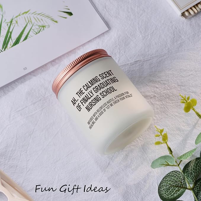 Funny Nurses Doctors Gifts for Women - Best Nurse Christmas Doctor Appreciation Birthday Graduation Retirement Gifts - LPN RN Grad National Nurses Week Work Gift Candle