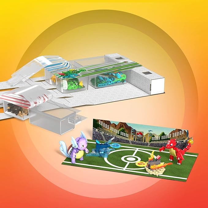 MEGA Pokémon Action Figure Building Toys Set for Kids, Trainer Team Challenge with 276 Pieces, 6 Poseable Characters and Accessories