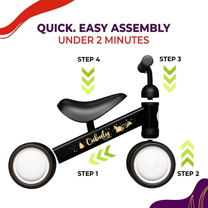 Baby Balance Bike for 1-3 Year – First Birthday Boy Girl Gifts 12-36 Month Mini Bike|Colorful Lighting Wheels|Ride on Toys |Toddler Balance Bike 1-3 Indoor/Outdoor Bike