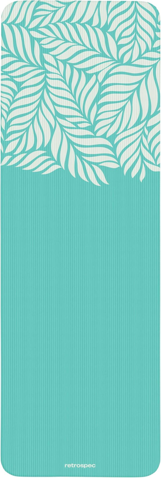 Retrospec Solana Yoga Mat 1" Thick With Nylon Strap For Men & Women - Non Slip Exercise Mat For Home Yoga, Pilates, Stretching, Floor & Fitness Workouts