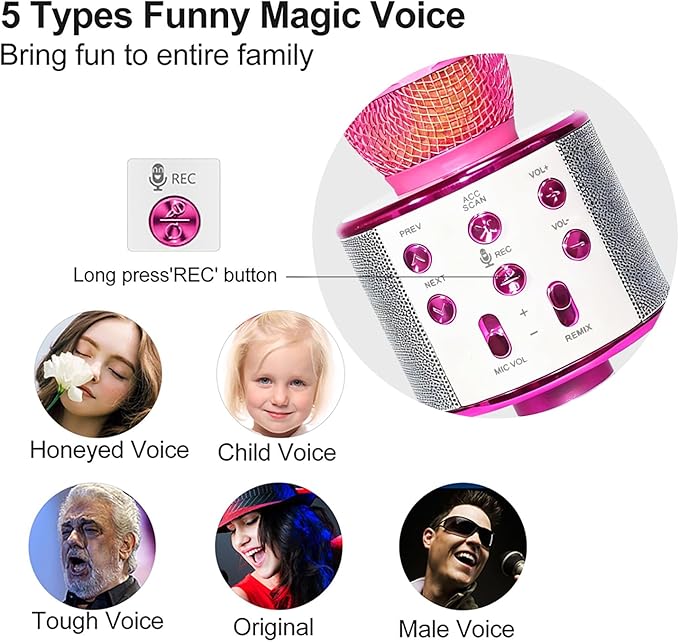 Microphone for Kids Karaoke Micorphones Adult Wireless Bluetooth Karaoke Machine Birthday Gift for Girls Boys Kids Toys for Teens All Ages 3 4 5 6 7 8 9 10 11 12 Year Old