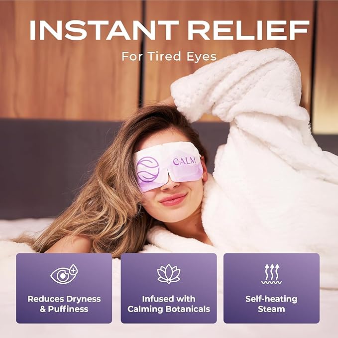 Body Restore Heated Eye Mask for Dry Eyes 5 Pack – Mothers Day Gifts for Mom, Self Heating Warm Compress, Birthday Gifts for Women, Relaxation – Lavender