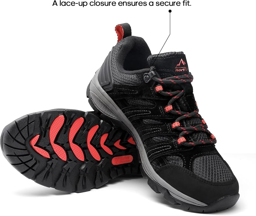 NORTIV 8 Women's Lightweight Hiking Shoes | Breathable Walking Sneakers Slip-Resistant For Outdoor Work Travel Daily Wear Wander