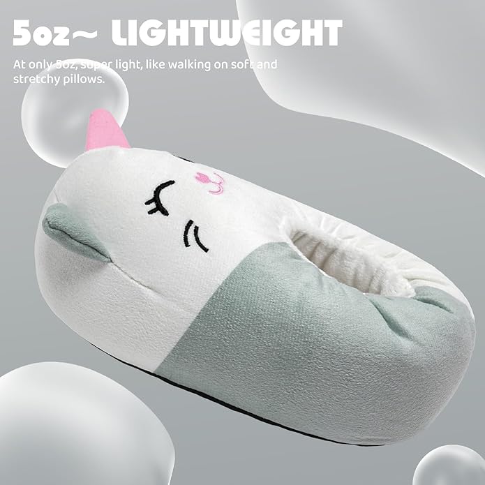 IceUnicorn Toddler Slippers Kids Cute Funny Animal House Shoes Girls Boys Christmas Fluffy Bedroom Indoor Slipper, Cat, Bunny, Unicorn, Axolotl, Fox