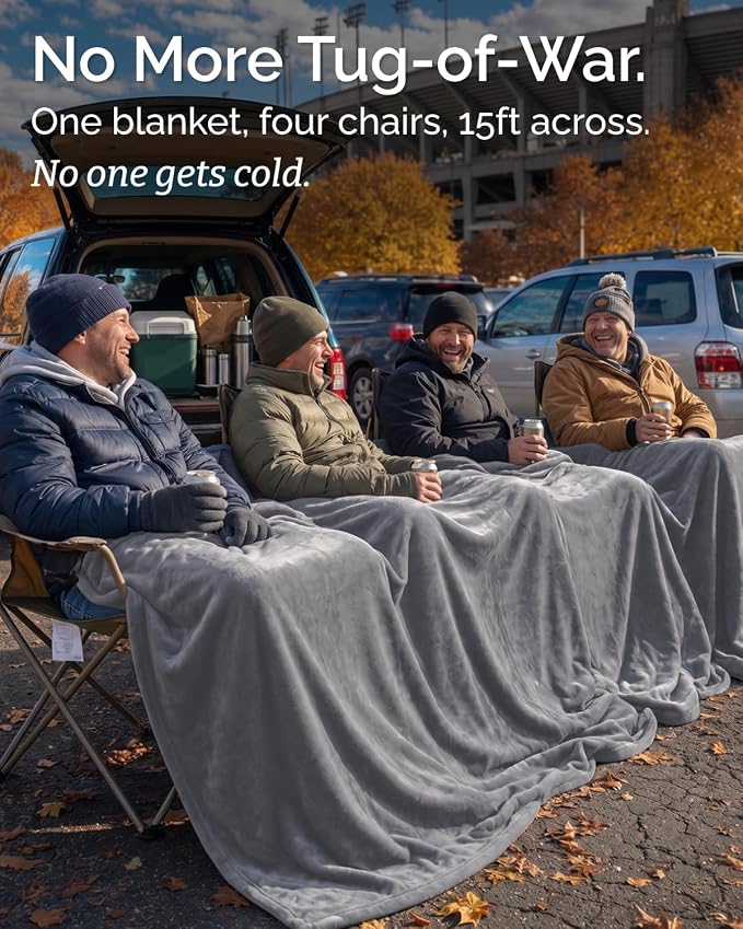 Ultra Soft Fleece Blanket Giant Blanket Size - Flannel Fleece Luxury Blanket - Lightweight for Couch Bed Chair - Thick, Warm and Breathable - All Season Cozy, Dark Grey