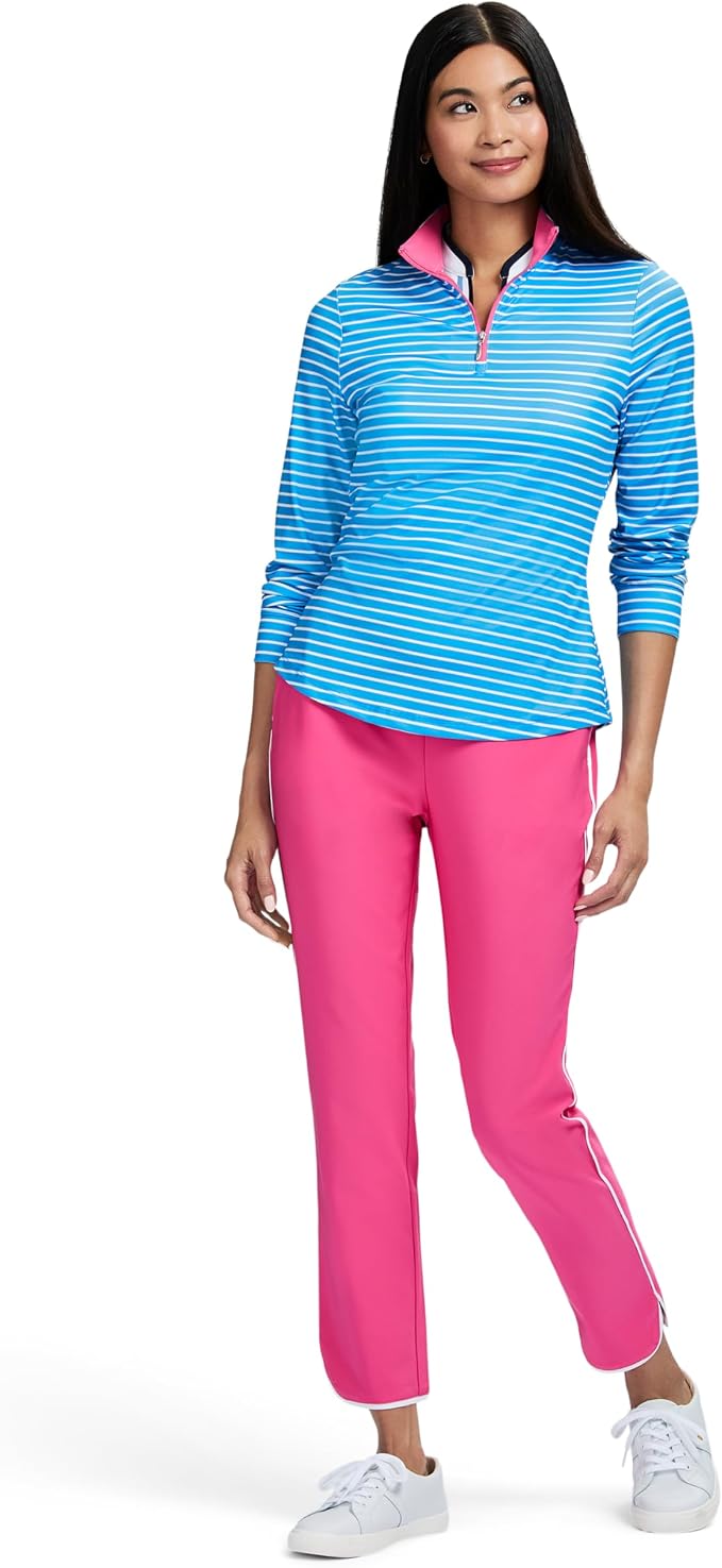 Izod Women's 1/4 Zip Pullover Performance Stretch Long Sleeve Golf Running