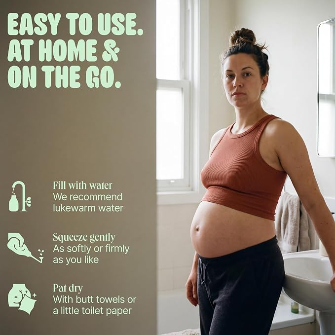 Butt & Intimate Shower 3.0 – Mobile Travel Bidet & Sustainable Intimate Shower, Replaces Wet Wipes, Saves Toilet Paper, Portable Handheld Bidet, Travel Bag Included, BPA-Free - Proud Purple