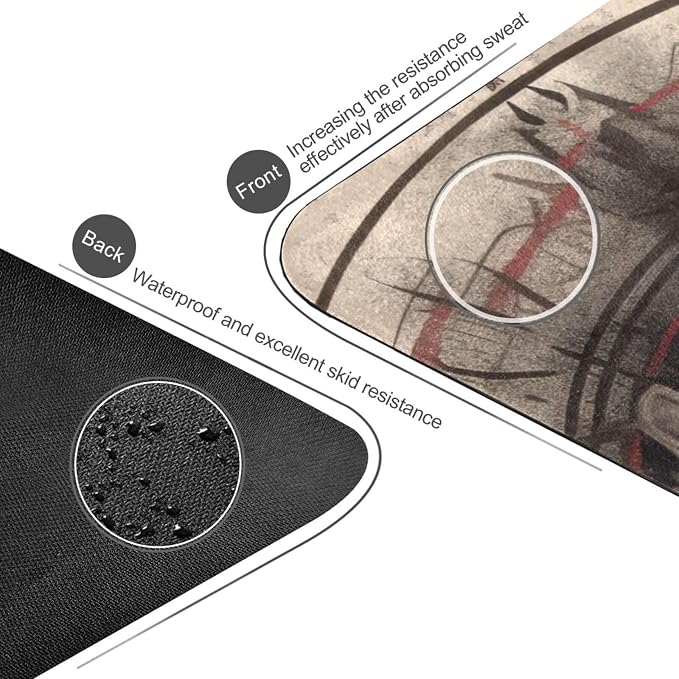 Skull Yoga Mat for Women Men 71" x 26" Non Slip Exercise & Fitness Mat 1mm Thick Workout Mat for Yoga, Pilates, Come with Storage Bag