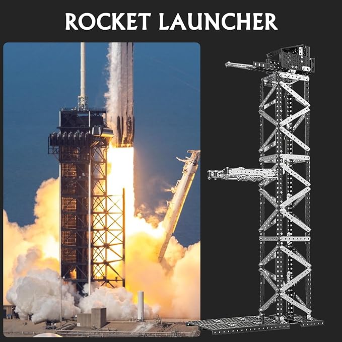 3D Metal Puzzle Aviation Model Kits, Rocket Launching Pad Models Kits to Build for Kids Boys Teens Men, DIY Toys Brain Teaser Puzzles, 3D Puzzle Model Kits Creative Birthday, 768 Pcs
