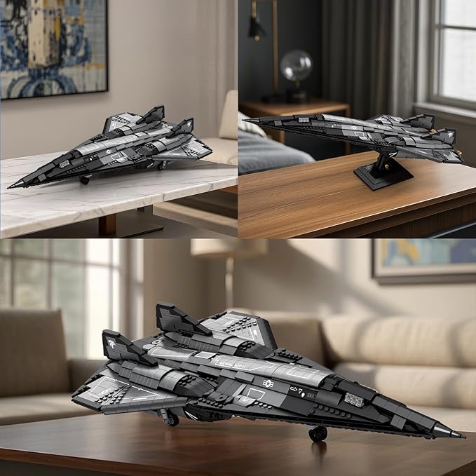 SR-72 Reconnaissance Fighter Jet Building Set, Military Airplane Toys Construction Set 33039, Model Plane Kit Aviation Collection, Gifts for Teens 14+, Adult and Military Fans
