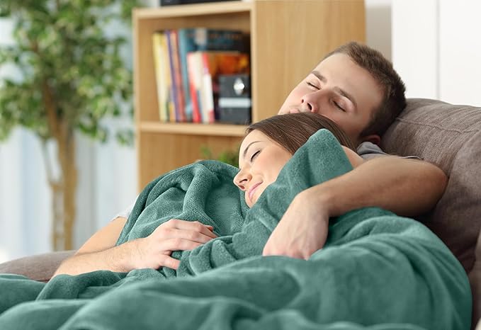 Utopia Bedding Soft Fleece Bed Blanket Queen Size Celadon (90x90 Inch) | Microfiber Plush Warm Lightweight Breathable Cozy Blanket Anti-Static, All Season Use, Gift for Women and Men