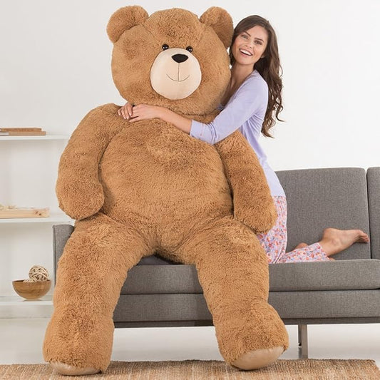 Vermont Giant Teddy Bear 6 Feet | Eco-Friendly Large Stuffed Animal | Stuffed in USA with 100% Recycled Filling That Saves 500 Bottles per Plush