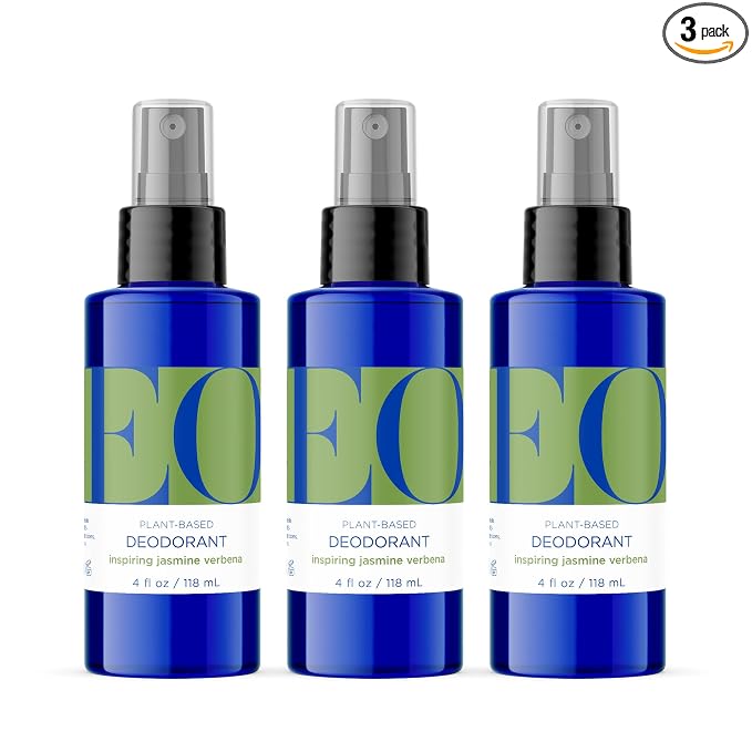 EO Deodorant Spray, 4 Ounce (Pack of 3), Jasmine Verbena, made with Essential Oils for Men and Women