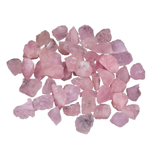 50 carats Raw Pink Morganite Rough Gemstone, Natural Crystals, Healing Stones, Wholesale Lot, Jewelry Making Supply, 10 to 16mm, 6 to 8 pcs