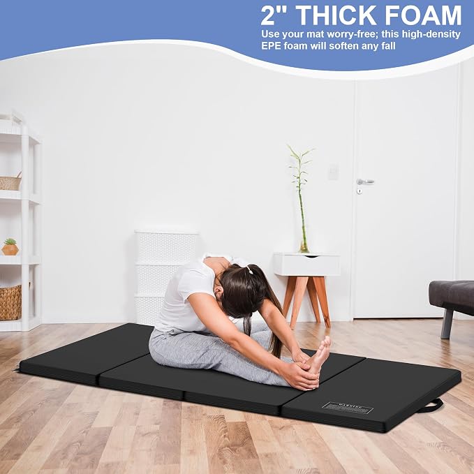 Polar Aurora 3'x6'x2 Thick Folding Gymnastics Exercise Mat Aerobics Stretching Yoga Mats