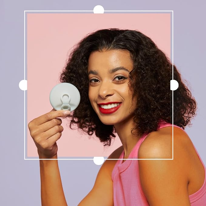 Menstrual Disc | Award Winning Reusable Soft Flexible Period Disc | Capacity of 10 Tampons | Double Loop Tab for Easy Removal, Leak Proof Alternative to Pads & Tampons (Sea Fog)