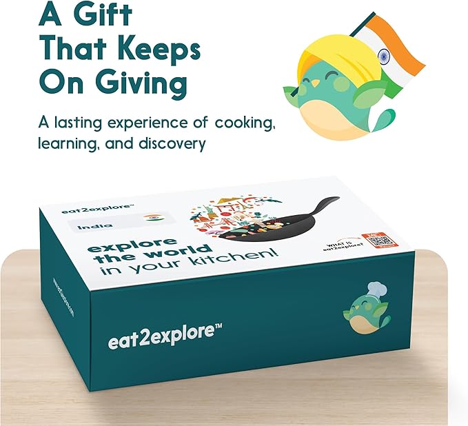 Cooking Kits for Kids - Interactive & Educational Set with 3 Recipe Cards, Key Ingredients & Cooking Tools - Ideal Idea for Kids who Love to Create Meals (India Edition)